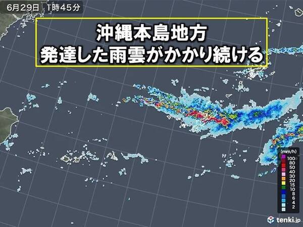 沖縄本島地方 明け方まで土砂災害 川の増水に警戒 21年6月29日 エキサイトニュース