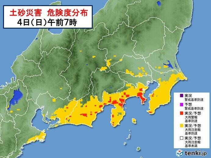 東海・関東　ピーク過ぎても続く雨　新たな災害発生のおそれも