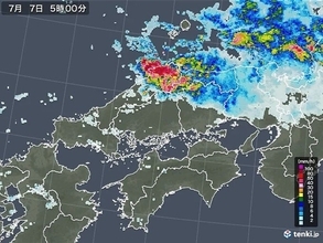 島根県東部　線状降水帯による非常に激しい雨