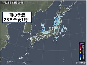 28日　台風8号　東北を横断　晴れる所も天気急変　北海道に熱中症警戒アラート