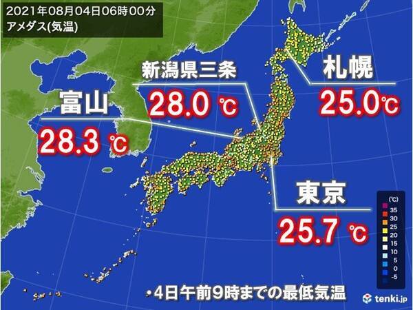 今朝28 下回らなかった所も 日中も熱中症に厳重警戒 21年8月4日 エキサイトニュース 今朝28 下回らなかった所も 日中も熱中症に厳重警戒 21年8月4日 エキサイトニュース