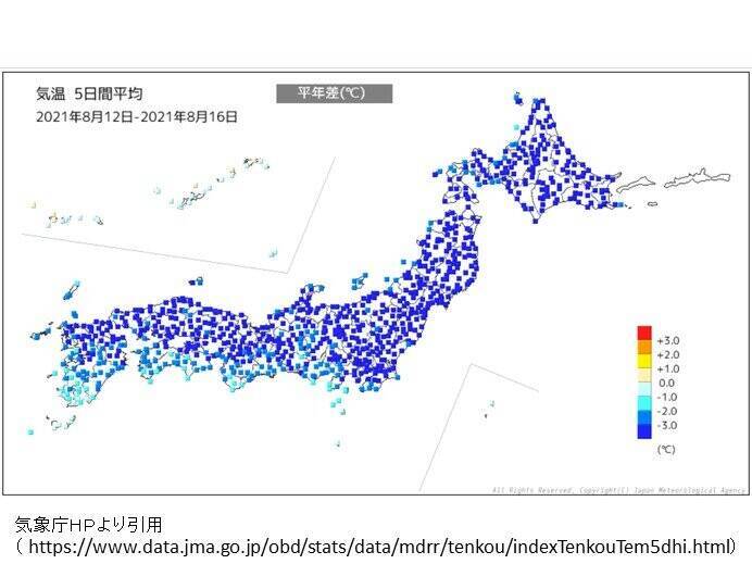 雨で涼しい日続く 10月並みの気温も あす18日は気温上昇 熱中症対策を 2021年8月17日 エキサイトニュース