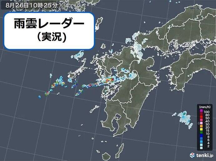 九州で雨雲発達中 午後は発雷確率アップ 落雷 突風 急な強い雨に注意 2021年8月26日 エキサイトニュース