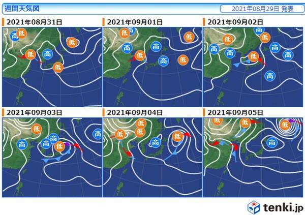 31日 火 頃まで猛烈な暑さ 9月に入ると残暑は落ち着く 2週間天気 21年8月29日 エキサイトニュース