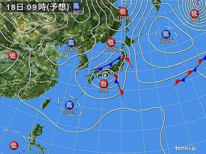 台風14号　大雨や暴風のピークはいつまで?　18日土曜の警戒期間