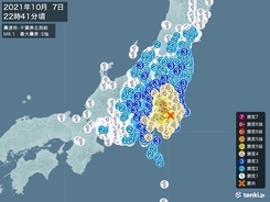埼玉県、東京都で震度5強の地震　津波の心配なし