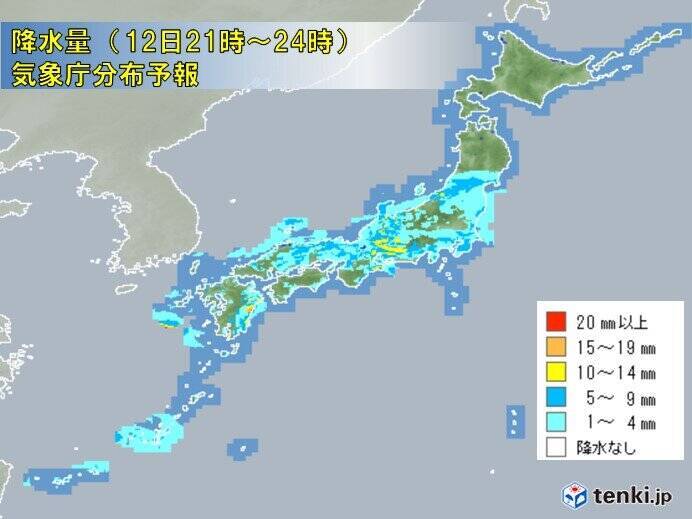 東北南部や北陸　やや強い雨を観測　夜にかけて関東～九州でも雨の降る所が多い