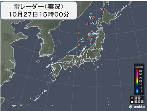 日本海で落雷発生　今夜にかけ北海道や東北で大気の状態が不安定　落雷や突風注意