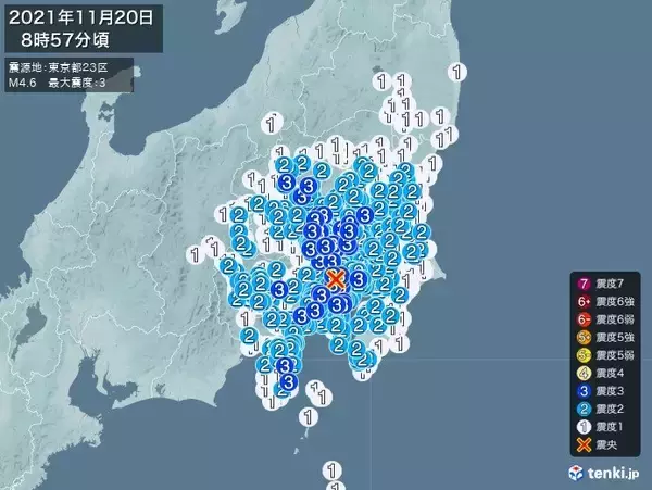 茨城県、群馬県、埼玉県などで震度3の地震　津波の心配なし