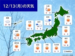 「2週間天気」あすは北日本で大荒れ　交通に影響も　あさって以降は気温の変化に注意