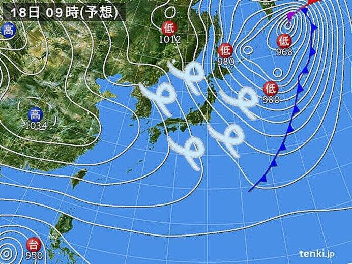 東海地方　あす夕方以降暴風警戒　平野部初雪か?