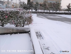 今季一番の寒気　太平洋側にも雪雲　仙台市や福島市で積雪