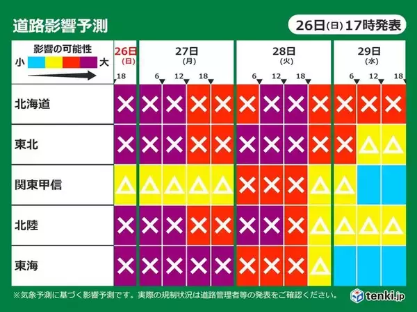 強烈寒波の影響いつまで?　警報基準を大幅に超える降雪の恐れ　交通障害に警戒