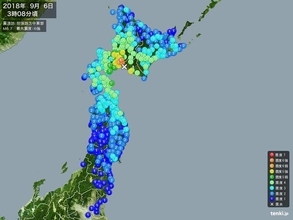 北海道で震度7の地震　引き続き余震に厳重な警戒を
