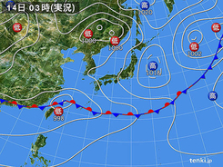 14日　西日本は非常に激しい雨も　雨雲は次第に東へ