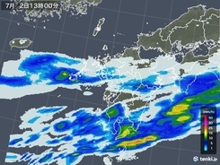 九州南部　昼過ぎまで激しい雨の恐れ