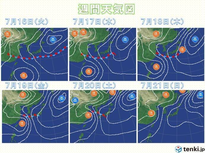 週間天気 北海道から九州 すっきりしない天気に 19年7月14日 エキサイトニュース