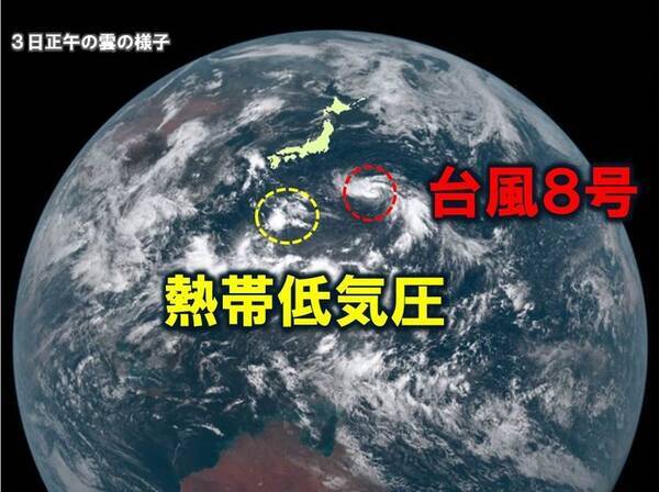 週間天気 南に台風の卵 後半北上の見通し 19年8月3日 エキサイトニュース