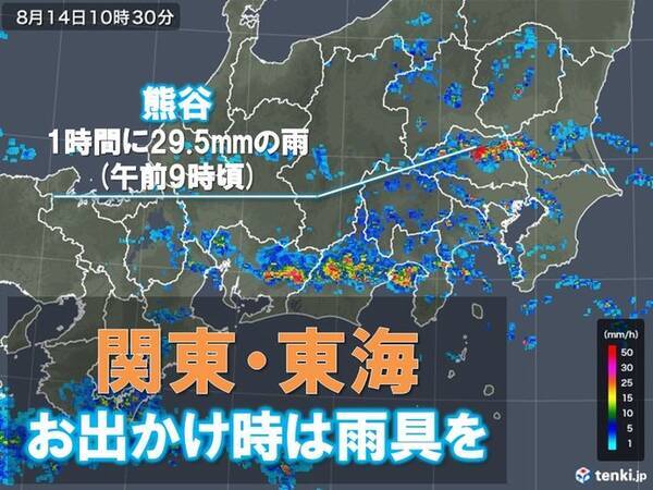 関東 東海 断続的に雨雲が通過中 19年8月14日 エキサイトニュース