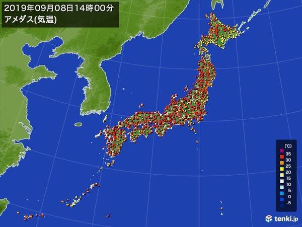 台風15号 気温にも影響 新潟県で38 0度 19年9月8日 エキサイトニュース