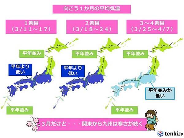 3月なのに まだ寒さ続く 1か月予報 17年3月9日 エキサイトニュース