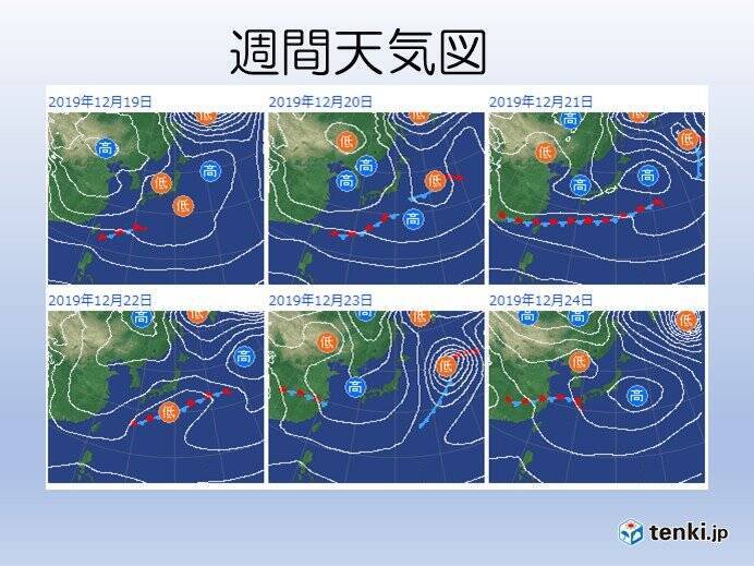 週間 太平洋側もすっきりせず 冷たい雨の降る日も 2019年12月18日 エキサイトニュース