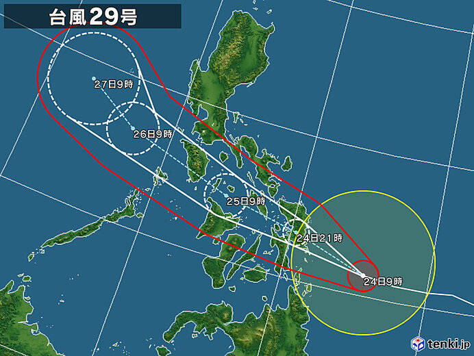 台風29号　クリスマスにフィリピン直撃