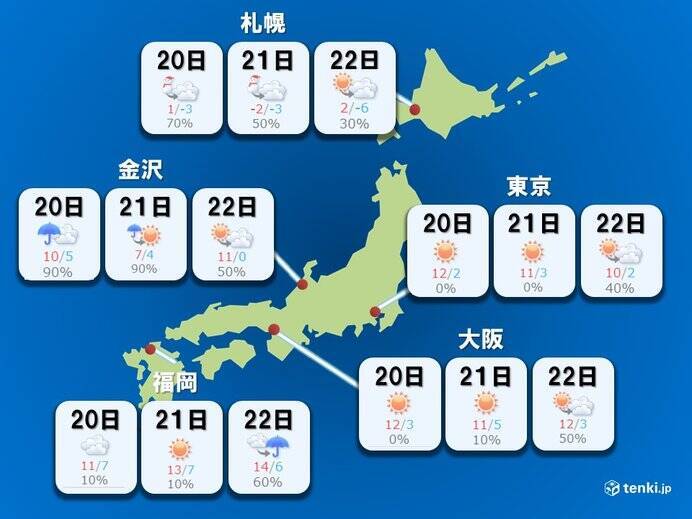 週間予報 天気ぐずつく 寒中なのに春の長雨のよう 年1月19日 エキサイトニュース