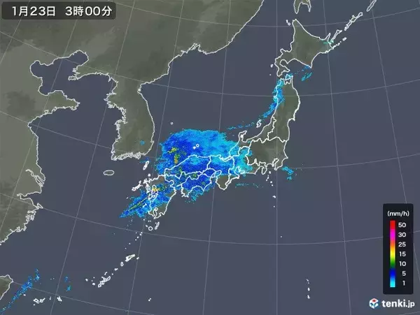 「23日　雨雲は東へ　関東は午前中から冷たい雨に」の画像