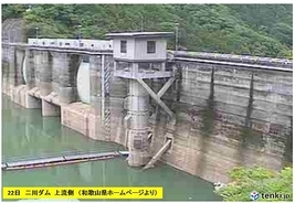 記録的大雨の和歌山県　取水制限