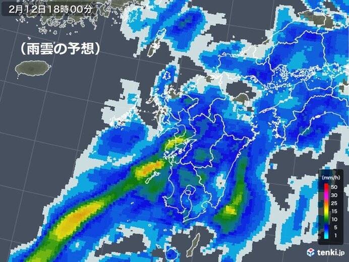 12日　九州　大気不安定　南風強まる