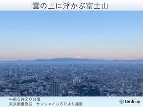 9日　花粉飛散の好条件　早くも西から天気は下り坂