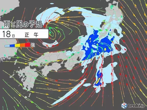 東海や関東、東北　土曜は滝のような雨や横なぐりの雨　暴風も