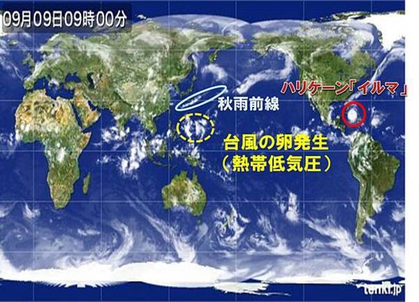 台風の卵 要注意エリアで発生です 17年9月9日 エキサイトニュース