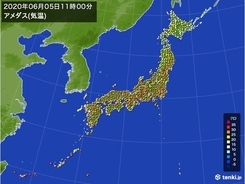 気温上昇中　すでに福岡など30℃以上は78地点　東京都心も真夏日に迫る