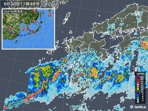 九州南部　今夜にかけて滝のような雨　土砂災害に厳重警戒