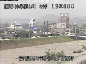 福岡県　「彦山川」で氾濫発生