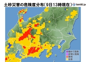 大雨特別警報から一夜　岐阜県や長野県　土砂災害の危険度が高いまま