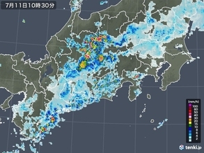 岐阜県下呂市萩原などで激しい雨を観測　3日からの雨量は平年7月の2倍超