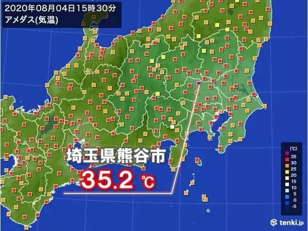「「日本一暑い街」熊谷もいよいよ今年初の猛暑日」の画像