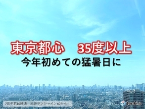 都心　今年初めて35度以上の猛暑日　熱中症警戒アラートも