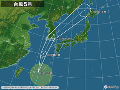 九州　10日に台風5号接近、暴風や高波などに警戒・注意