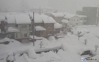 福井130センチ記録的大雪　厳重警戒