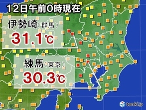 関東地方　今も一部で30度超　超熱帯夜の様相