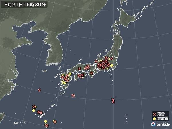 è¥¿ æ±æ—¥æœ¬ é›·é›²ãŒç™ºé