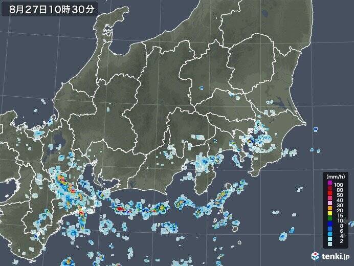 関東南部で雨雲が発達中　都内も急な激しい雨に注意