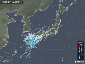 奄美や九州、四国に雨雲　雨の範囲は次第に東へ