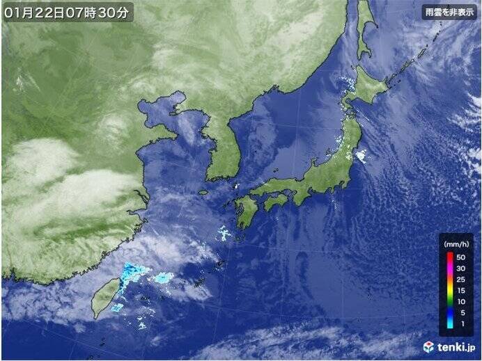 22日(土)　九州は今夜から雨　明るいうちに備えを　晴れる所も空気冷たい