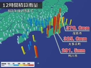 たった半日で平年9月の1.6倍の雨量も　土砂災害や川の増水・氾濫に厳重警戒を