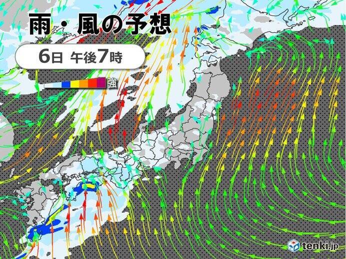 GW最終日6日　雨エリア拡大　西日本で局地的に非常に激しい雨　道路の冠水に注意